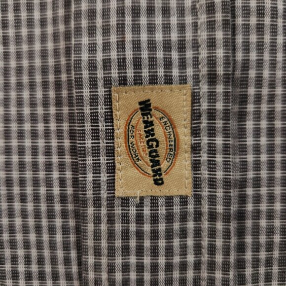 Wear Guard For Work Button Up Shirt 3XL Cotton Polyester Gray Check Adult Men - Picture 13 of 16